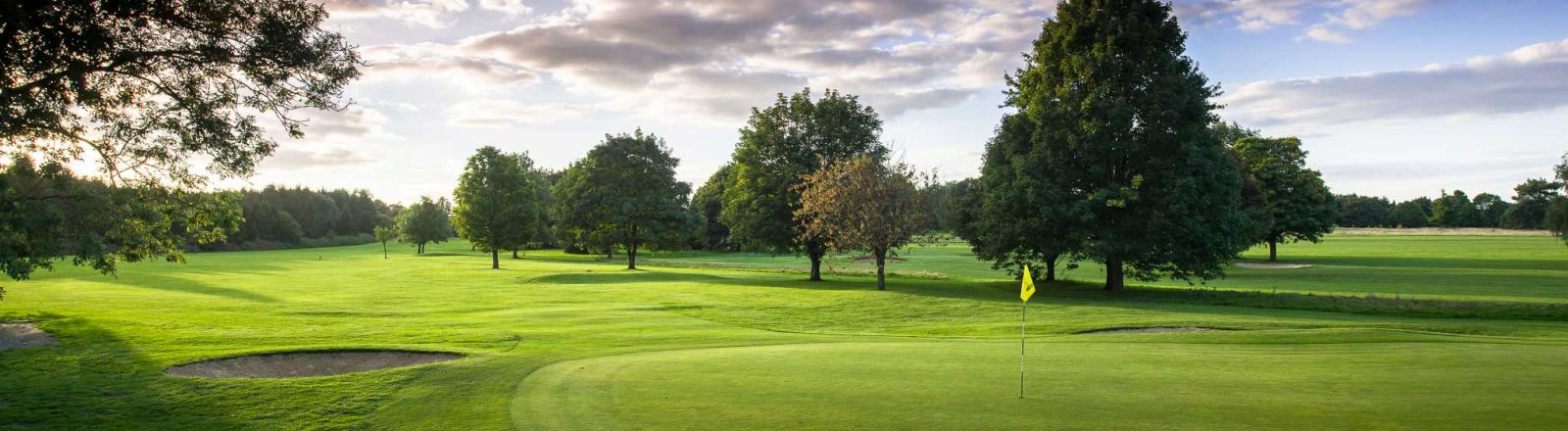 Redbourn Golf Club green at evening