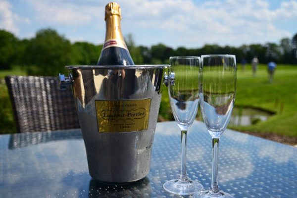 champagne bucket on terrace