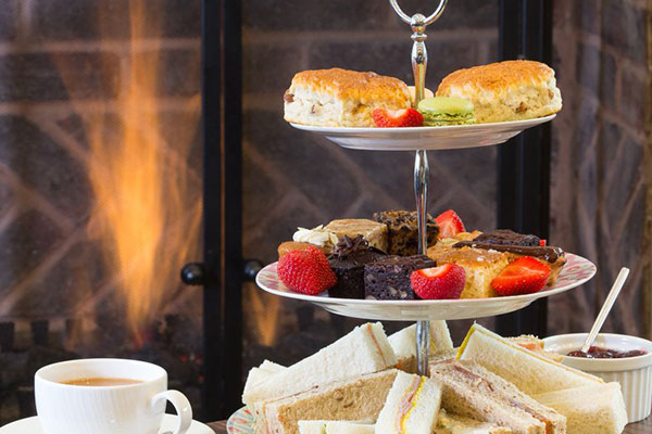 Afternoon tea by the fire